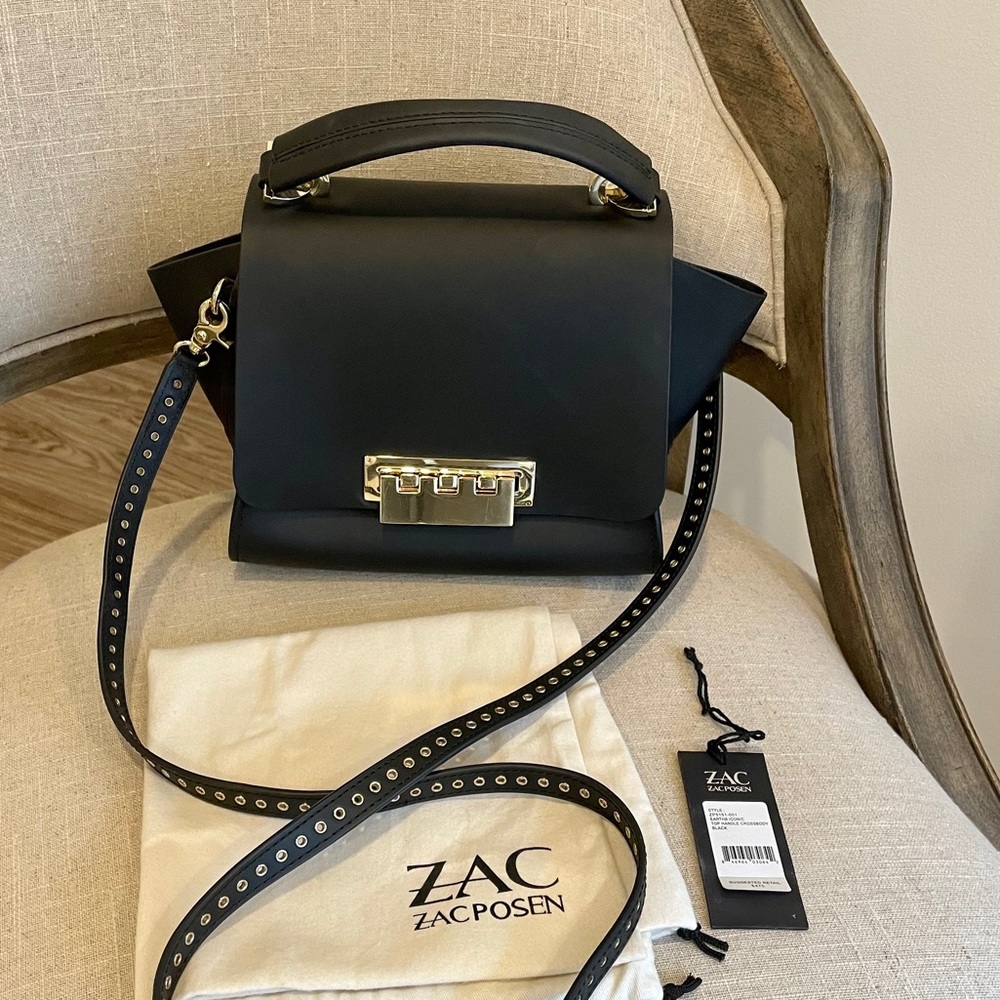 Like New Zac Zac Posen Eartha Crossbody Bag Black